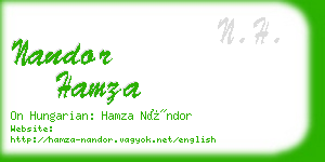 nandor hamza business card